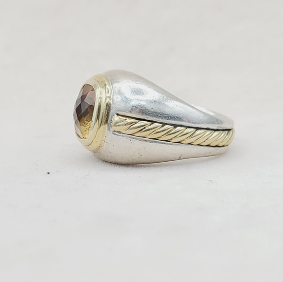 David Yurman Vintage Renaissance Citrine Ring With Gold - Picture 4 of 15